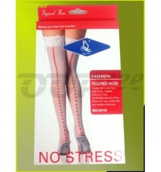 White with Red Hearts seam Stockings