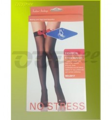 Black with Red Ribbon Stockings