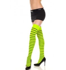 Yellow double Stripe Thigh Highs