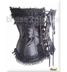 Black Ruffle Bustier