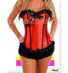 Lace edged Corset (3 colours)