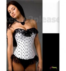 White Polka dot Corset