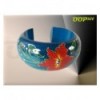 Red Flower & Leaves Bangle (7 colours)