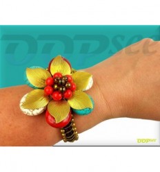 Big golden Flower Bracelet