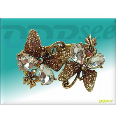 Gold Flying Butterflies Bracelet