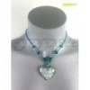 Pacific blue with Silver heart Set