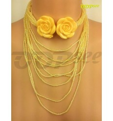 Yellow Roses Necklace