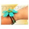 Open turquoise big Flower Bracelet