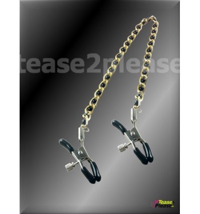 Alligator clamps with pearls