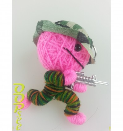 Kneeling Army Boy Key Chain