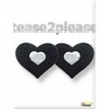 Black-Silver Heart Nipple Cover